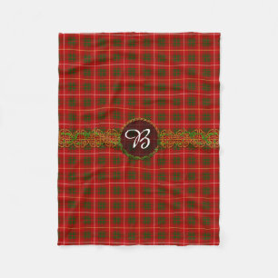 Monogram Bruce Tartan Fleece Deken