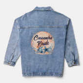 Monogram Bruid Blauw Aquarel Schelpen | Zeester Denim Jacket (Achterkant)
