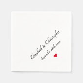 Monogram Bruid Bruidegom Trouwdatum Party Cocktail Servet (Voorkant)