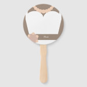 Monogram. Bruid Trouwjurk & bruidegom Tuxedo Handwaaier (Achterkant)