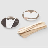 Monogram. Bruid Trouwjurk & bruidegom Tuxedo Handwaaier (Niet-gemonteerd)