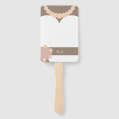 Monogram. Bruid Trouwjurk & bruidegom Tuxedo Handwaaier (Achterkant)