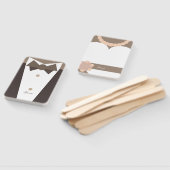 Monogram. Bruid Trouwjurk & bruidegom Tuxedo Handwaaier (Niet-gemonteerd)