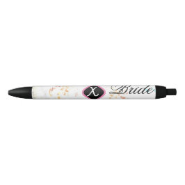 Monogram bruid zwarte inkt pen