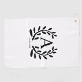 MONOGRAM BRUIDEGOM KADO BRUIDEGOM JAAR DATUM NAAM GOLFHANDDOEK (Horizontaal)
