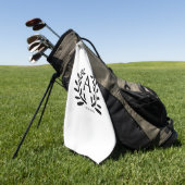 MONOGRAM BRUIDEGOM KADO BRUIDEGOM JAAR DATUM NAAM GOLFHANDDOEK (Groen)