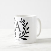 MONOGRAM BRUIDEGOM KADO BRUIDEGOM JAAR DATUM NAAM KOFFIEMOK (Voorkant rechts)
