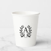 MONOGRAM BRUIDEGOM KADO JAAR DATUM NAAM PAPIEREN BEKERS (Achterkant)