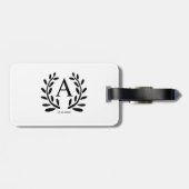MONOGRAM BRUIDEGOM MAN TOEVOEGEN JAAR DATUM NAAM C BAGAGELABEL (Achterkant horizontaal)