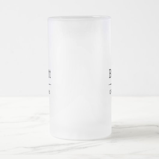 Monogram bruidsjonker matglas bierpul (Center)