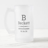 Monogram bruidsjonker matglas bierpul (Links)