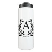 MONOGRAM BRUIDSJONKER VOEG JAAR DATUM NAAM CADEAUS THERMOSBEKER (Voorkant)