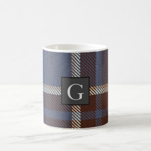 Monogram Bruidsjonkers Beste Man Blauw Grijs Tarta Koffiemok