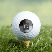 Monogram Bruidsjonkers Beste Man Rood Grijs Tartan Golfballen (Insitu Shirt)