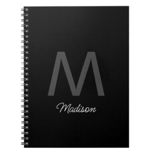 Monogram bruidsmeisje bruidegom huwelijkscadeau fa notitieboek