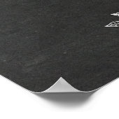 Monogram bruiloft bord bord modern poster (Hoek)