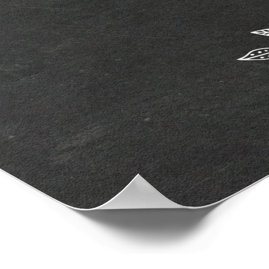 Monogram bruiloft bord bord modern poster (Hoek)