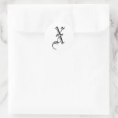 Monogram bruiloft envelop Sticker "X" (Tas)