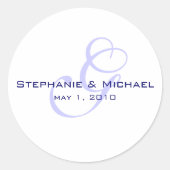 monogram bruiloft label (Voorkant)