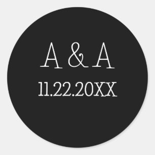 Monogram Bruiloft Labels Kies uw Maat en Qua