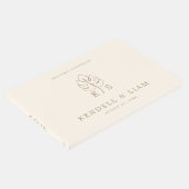 Monogram Bruiloft Logo Monstera Gastenboek (Hoek)