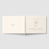 Monogram bruiloft Logo palmboom Gastenboek (Volledig)