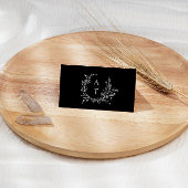 Monogram Bruiloft Maaltijd Keuze Tafel Plaats Kaar Kaart