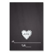 Monogram bruiloft met papieren harkbord kaart (Voorkant)