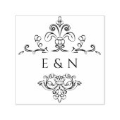 monogram | Bruiloft Monogram Zelfinktende Stempel (Design)