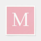 Monogram Bruiloft Servet Blush Design (Voorkant)
