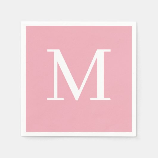 Monogram Bruiloft Servet Blush Design (Voorkant)