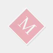 Monogram Bruiloft Servet Blush Design (Hoek)
