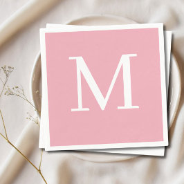 Monogram Bruiloft Servet Blush Design