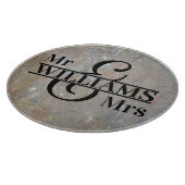 Monogram bruiloft snijbord snijplank (Hoek)