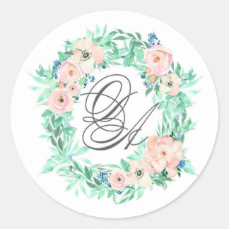 Monogram bruiloft Sticker