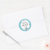 Monogram bruiloft stickers (Envelop)