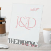 Monogram bruiloft voetstuk teken reclamebord met voetstuk (Insitu)