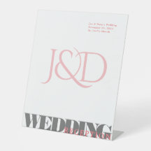 Monogram bruiloft voetstuk teken