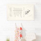 Monogram, bruiloft, welkom en orde van het eveneme spandoek (Insitu)