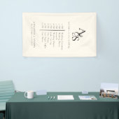 Monogram, bruiloft, welkom en orde van het eveneme spandoek (Beurs)