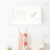 Monogram, bruiloft, welkom en orde van het eveneme spandoek (Insitu)