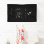 Monogram, bruiloft, welkom en orde van het eveneme spandoek (Insitu)