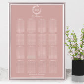 Monogram bruiloft Zitting Grafiek Teken Poster