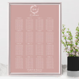 Monogram bruiloft Zitting Grafiek Teken Poster