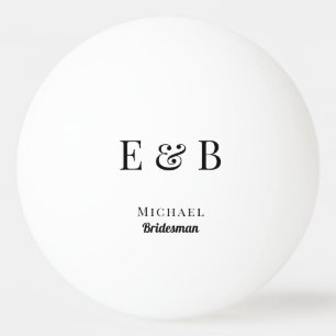 Monogram Bruiloftsbruidsschat Gepersonaliseerd Zwa Pingpongbal