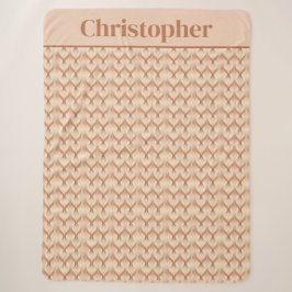 Monogram Bruin Beige Crème Neutrale Kleuren  Sherpa Deken