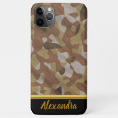 Monogram bruin Camouflage goud folie textuur 11 Case-Mate iPhone Case (Achterkant)