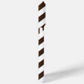 Monogram bruin diagonaal strook Case-Mate iPhone case (Achterkant / Rechts)
