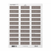 Monogram Bruin Elegant Business Adresetiketten Etiket (Full Sheet)