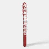 Monogram bruin en wit houndstooth patroon Case-Mate iPhone case (Achterkant / Links)